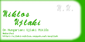 miklos ujlaki business card